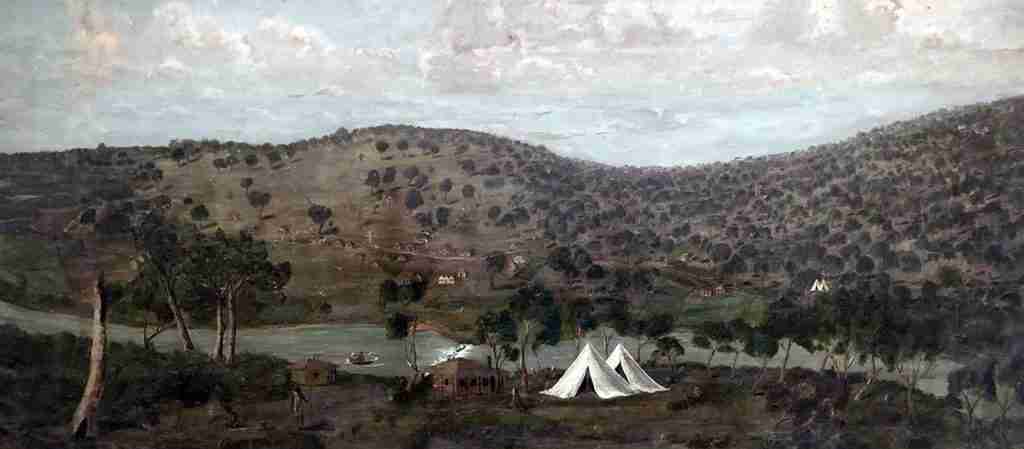 Painting of melbourne in 1838