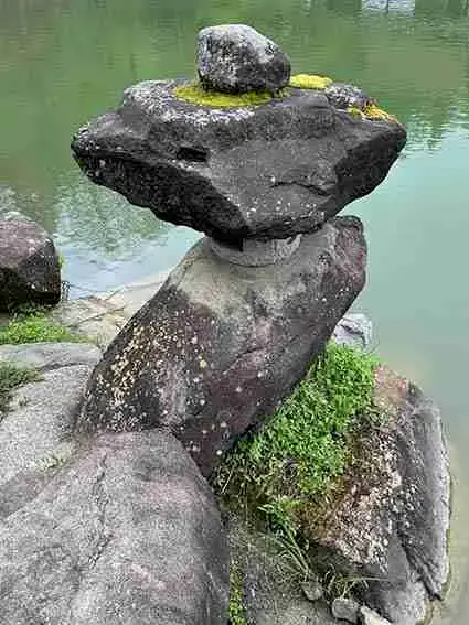 Rocks placed in a pleasing manner